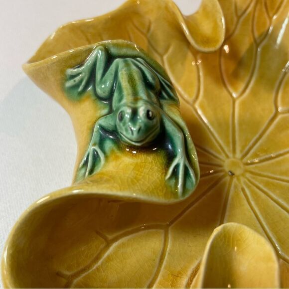Frog on Lily Pad dish VINTAGE made in the People’s Republic of China - Picture 4 of 10